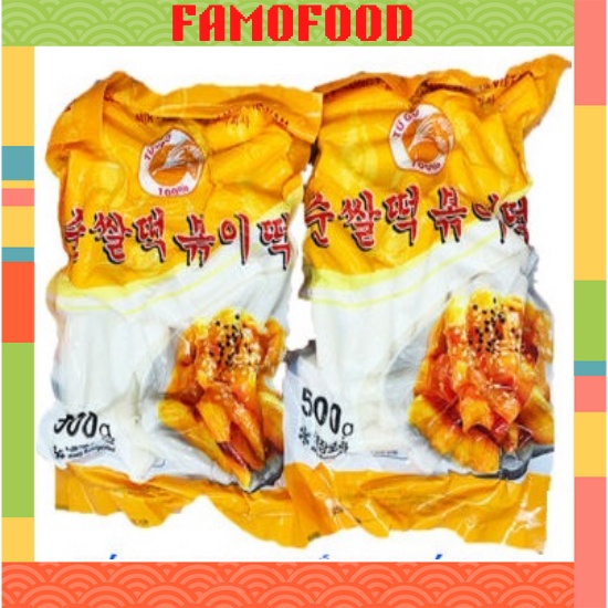 Tokbokki Hàn Quốc tự sôi bánh gạo cắt khúc gói vàng Famofood 500g