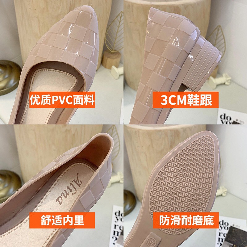 Giày nhựa cao su cao cấp bền đẹp đi nước thoải mái đế 3cm hàng chuẩn loại 1 GN7 | BigBuy360 - bigbuy360.vn