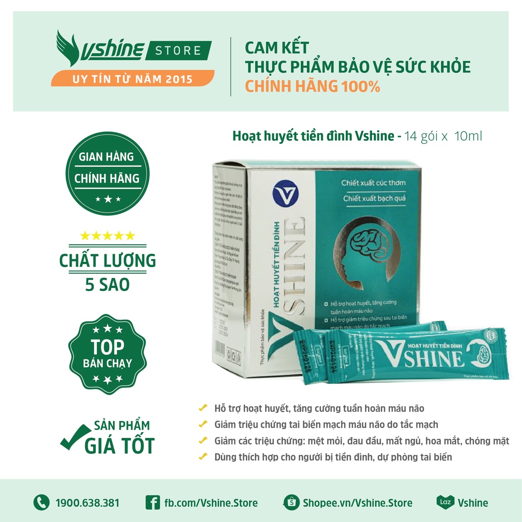 Tiền đình Vshine - Cải thiện hội chứng tiền đình do thiểu năng tuần hoàn não