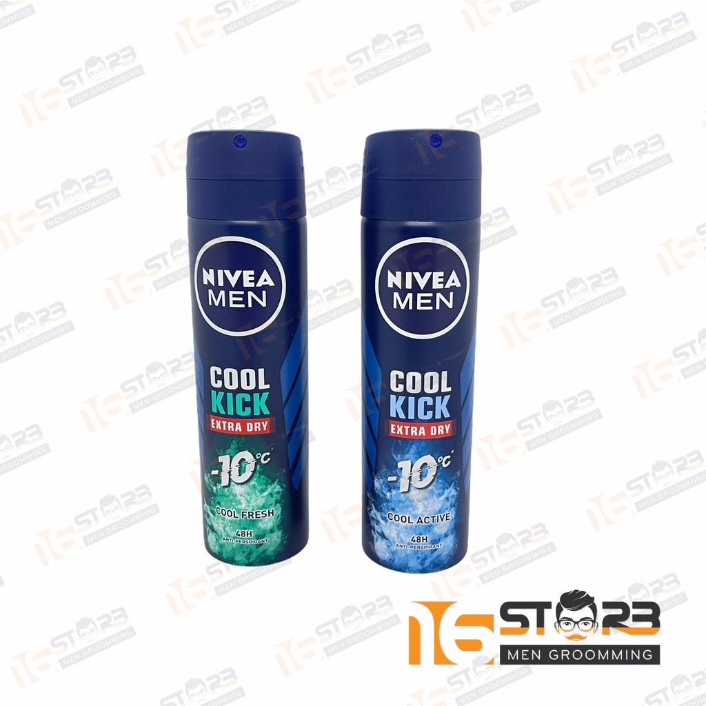 [Chính Hãng 100%] Xịt ngăn mùi Nivea Men Cool Kick 150ml