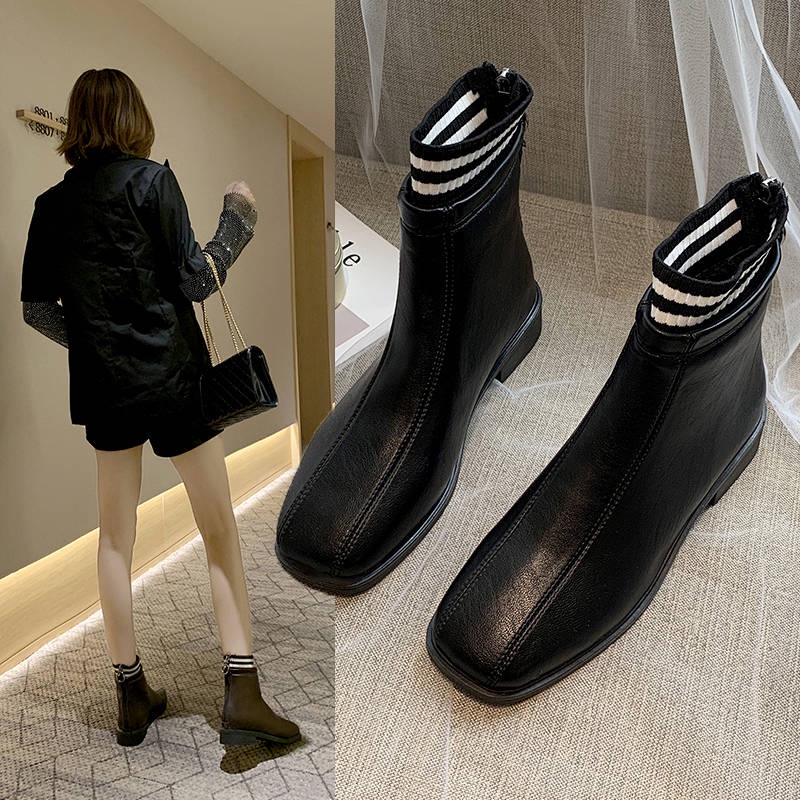 Giày Boot Chelsea Phong Cách Hàn Quốc Thời Trang Thu Đông Cho Nữ