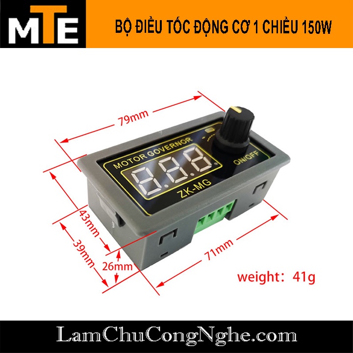 Bộ điều chỉnh tốc độ động cơ DC 5-30V 150W ZK-MG