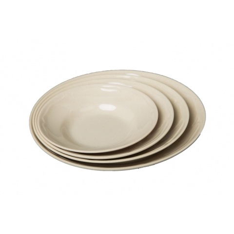 Dĩa Nhựa Melamine Sâu Lòng Màu Đen/Nâu