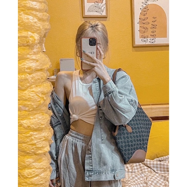 [HÀNG SẴN]Áo khoác DENIM JACKETS FORM OVERSIZE 2 túi bụng siêu chất