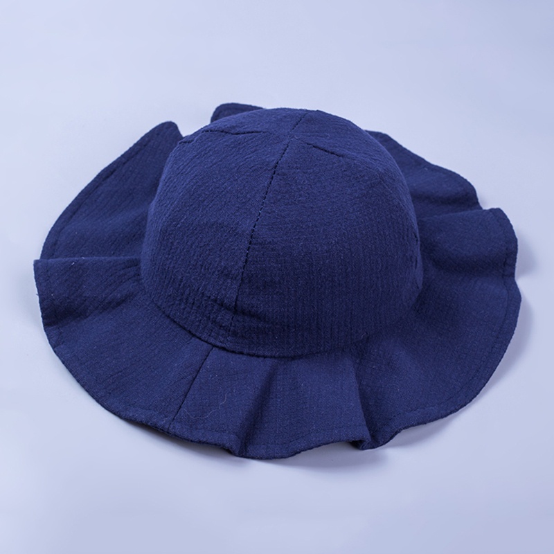 Nón Bucket Rộng Vành Chất Liệu Cotton Thời Trang Đi Biển Mùa Hè Cho Bé Gái