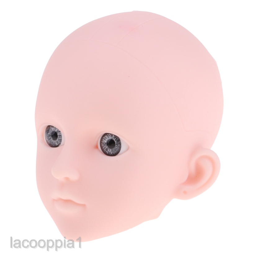 [LACOOPPIA1] Female Head Ball Jointed Doll Custom Part for 1/4 BJD w. 3D Gray Eyes