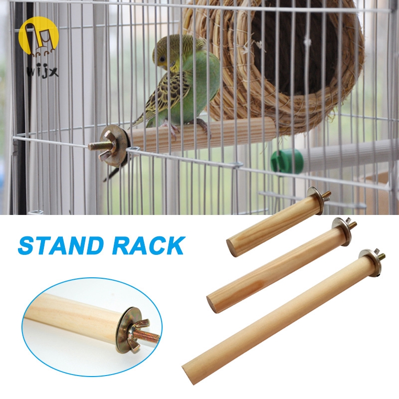 Thanh đứng đồ chơi bằng gỗ treo lồng chim vẹt phong cách Hàn Quốc mùa hè