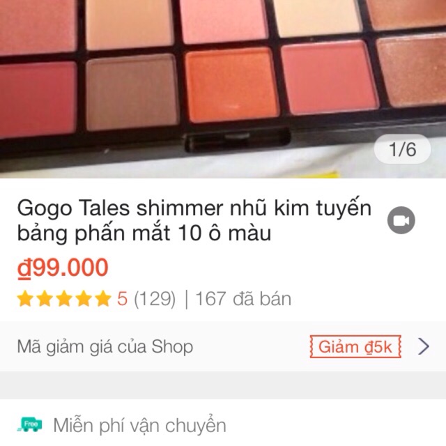 Gogo Tales shimmer nhũ kim tuyến bảng phấn mắt 10 ô màu | BigBuy360 - bigbuy360.vn