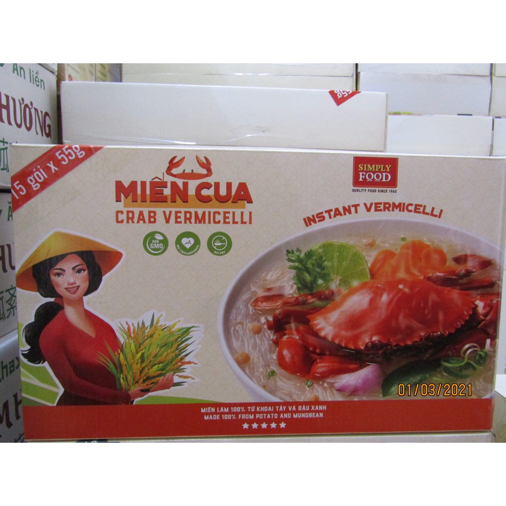 Miến cua gói & miến măng gà gói (15 gói)  DATE: Tháng 2- Vermicelli