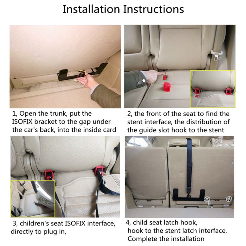 Bộ chốt khóa dây an toàn xe hơi cho bé ISOFIX