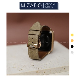 Dây da thủ công Epsom Nâu Tây dành cho Apple Watch, đồng hồ thông minh, đồng hồ cơ MIZADO DDTC119