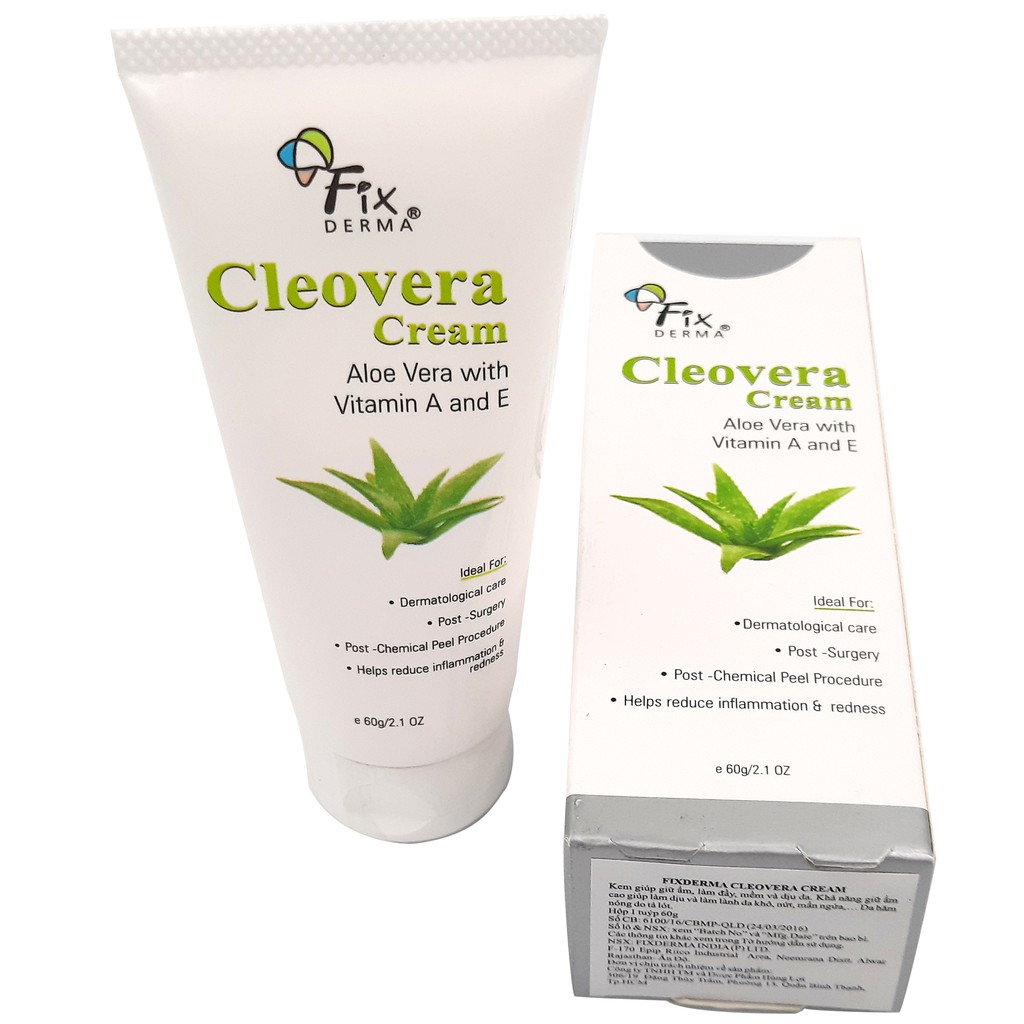 Kem Dưỡng Ẩm Nha Đam Lô Hội Trẻ Hóa Làn Da Fixderma Cleovera Cream 60g