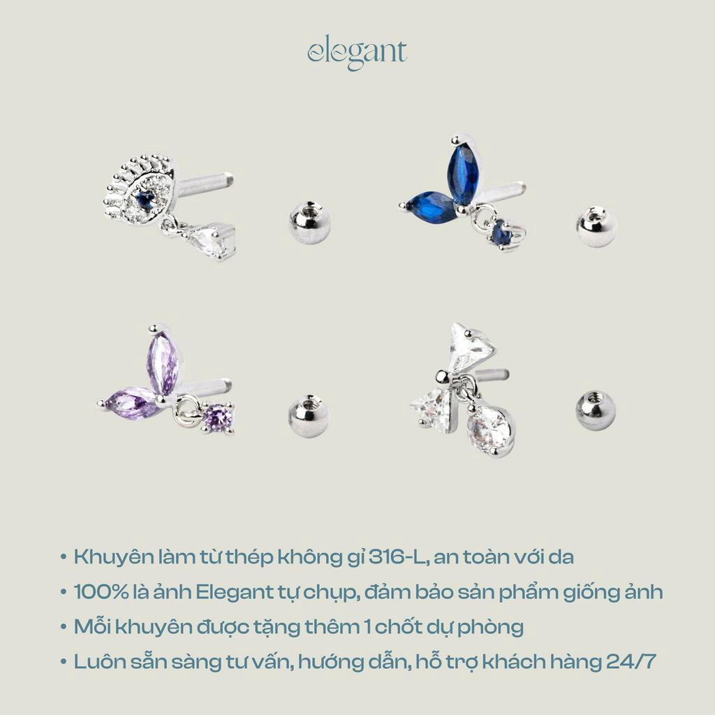 Khuyên tai đá thả DEEP SEA EYE DROP GEM Elegant