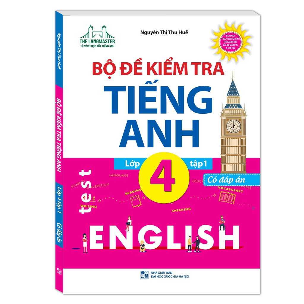 Sách - Combo Bộ đề kiểm tra tiếng Anh lớp 4 (trọn bộ 2 tập) Có đáp án