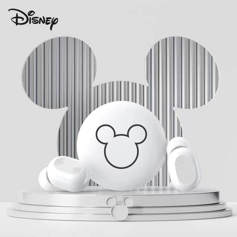 Tai nghe nhét tai không dây bluetooth DISNEY TWS mini hai chế độ giảm tiếng ồn tích hợp mi cờ rô họa tiết hoạt hình