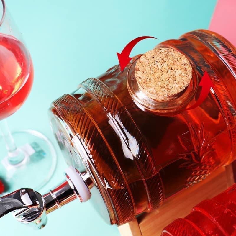 Bình đựng rượu vang, hoa quả 1L