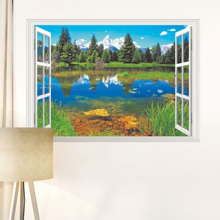 Miếng Dán Tường Hình Cửa Sổ 3D Lớn