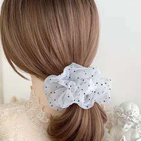 Dây buộc tóc, cột tóc vải scrunchies caro cao cấp, kiểu dáng dễ thương, phong cách Hàn Quốc