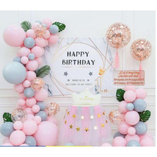 (KÈM BACKDROP MS12) SET BÓNG TRANG TRÍ SINH NHẬT