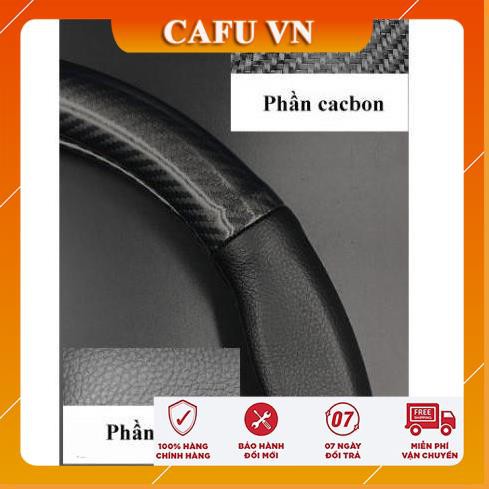 Bọc vô lăng Carbon vô lăng xe hơi chống trơn, chống trượt, logo full hãng xe - CAFU VN