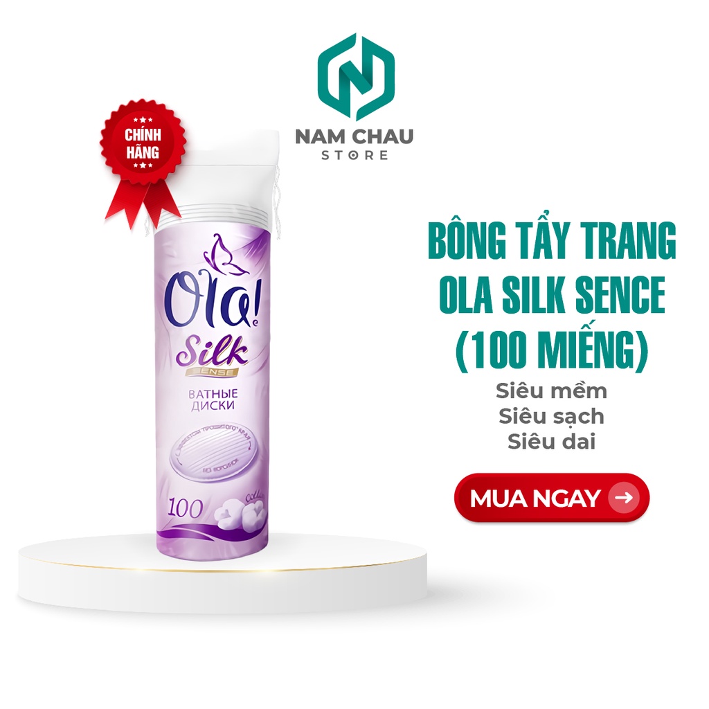 Namchaustore - Bông Tẩy Trang Ola 100% Cotton 120 Miếng