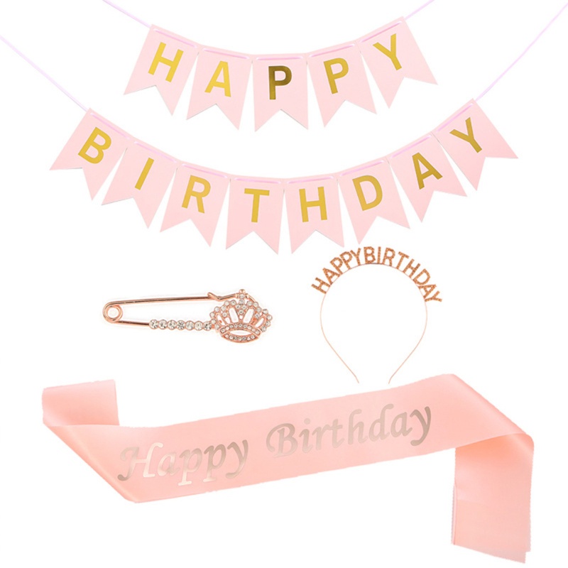 Bộ Dây Đeo Chéo Dùng Để Trang Trí Tiệc Sinh Nhật