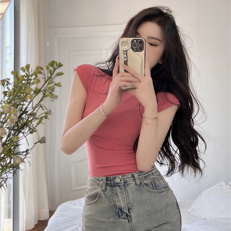 Áo Thun Ba Lỗ Dáng Ôm Màu Trơn Thời Trang Mùa Thu