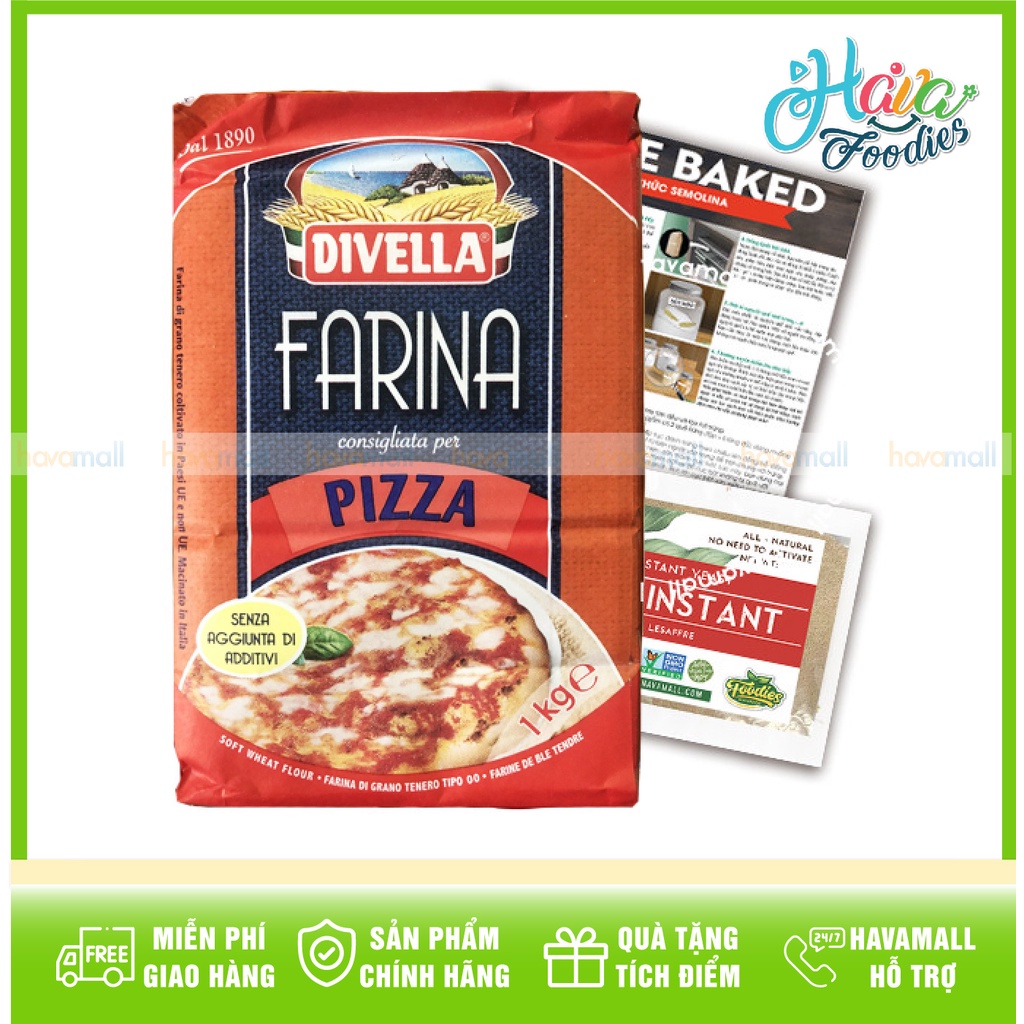 Bột Trộn Sẵn Chuyên Làm Pizza Farina Divella 1kg