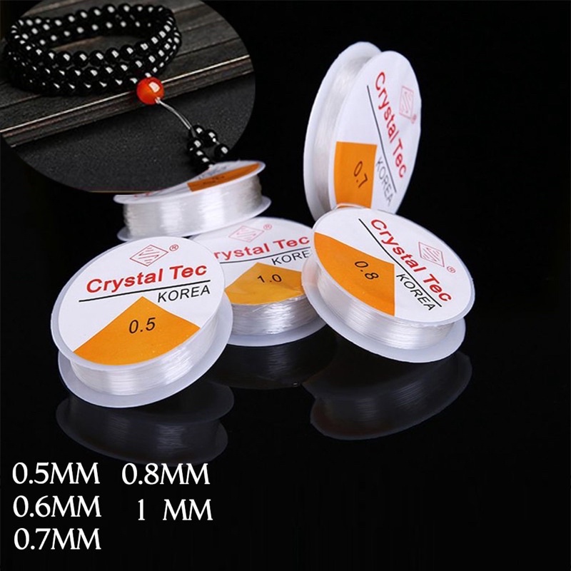 Cuộn dây cước chun co giãn làm vòng, trang sức… nhiều size