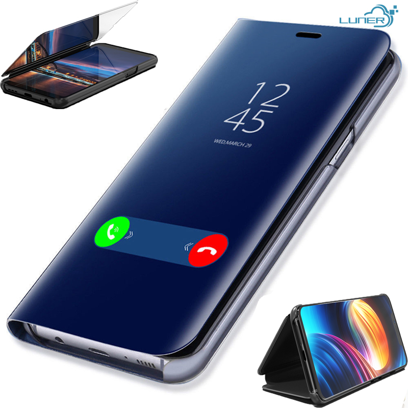 Ốp điện thoại nắp lật tráng gương chống trượt thông minh cho Samsung A10S/20S/6/7/8/8S/8Plus/9/9Pro 2018/9S/9/9Pro 2019