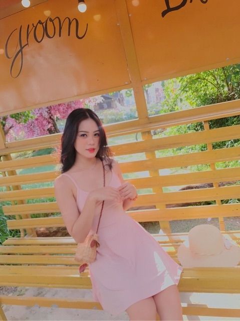 Váy thun 2 dây chun ngực F21