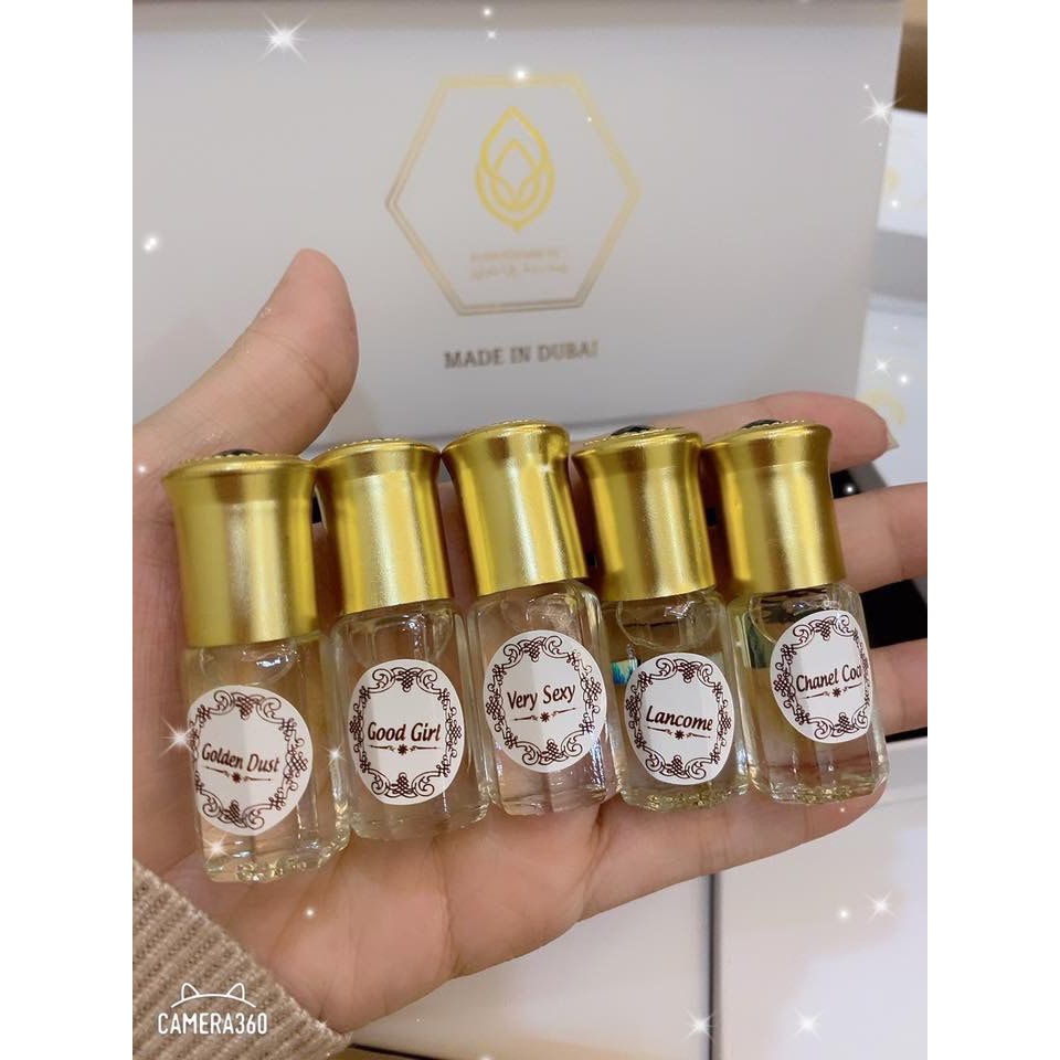 Set 5 Mùi Hương Tinh Dầu Dubai - Chính Hãng | Thế Giới Skin Care