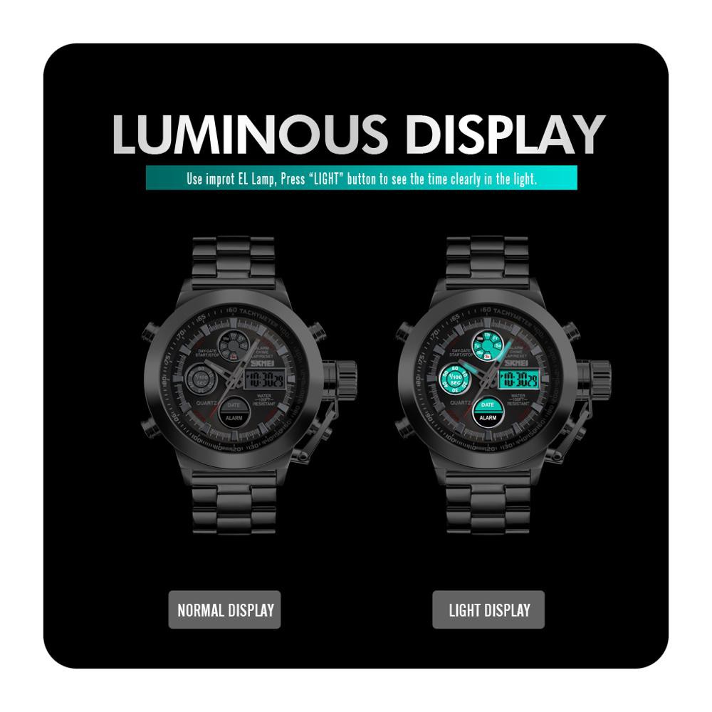 Đồng Hồ Điện Tử SKMEI 1515 Chống Thấm Nước, Chất Liệu Thép Không Gỉ