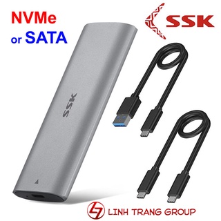 Box SSD M.2 vỏ nhôm USB-C 3.1 SSK, Blueendless – BX02