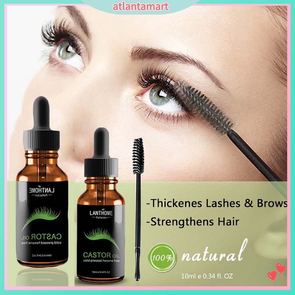 [Hàng mới về] Dầu thầu dầu hữu cơ nuôi dưỡng kích thích mọc lông mi / lông mày 10ml