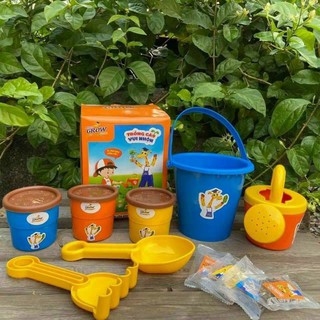 Bộ Đồ Chơi Làm Vườn Grow (Có Sẵn Hạt Giống Và Dụng Cụ Làm Vườn)