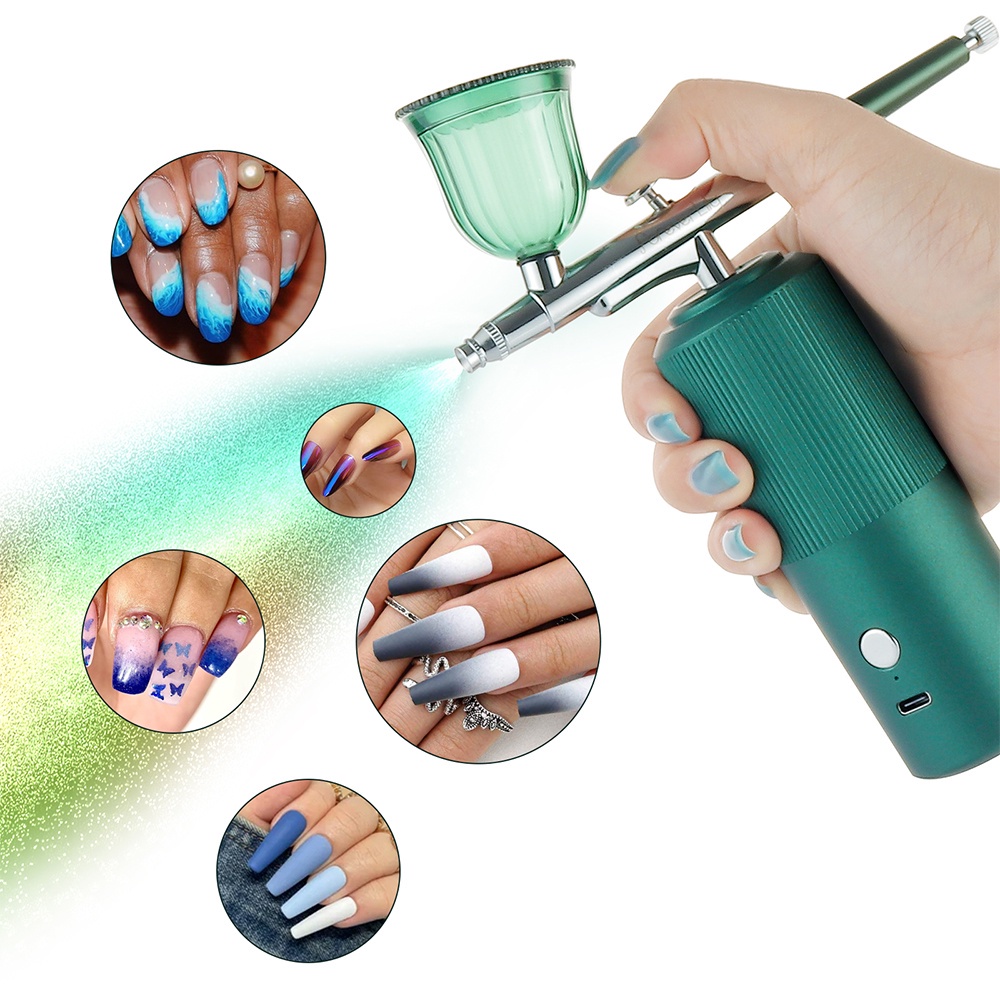 Bộ Máy Phun Khí Dạng Nén Mini Cầm Tay 0.3mm Có Thể Sạc Lại Tiếng Ồn Thấp