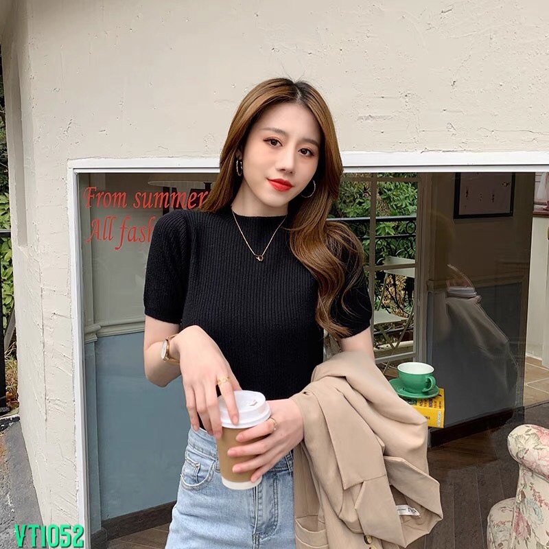 ❤️FREESHIP❤️Áo len 3p ngắn tay hàng qc chất len mịn kèm video ảnh thật. đẹp Uy Tín Luôn!
