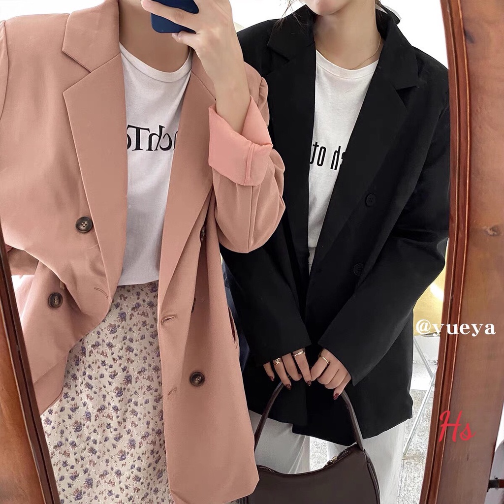 Áo blazer 2 lớp hàng đẹp, Chất Tuyết mưa, ROSYHANA ( kèm video+ đánh giá) mã 520