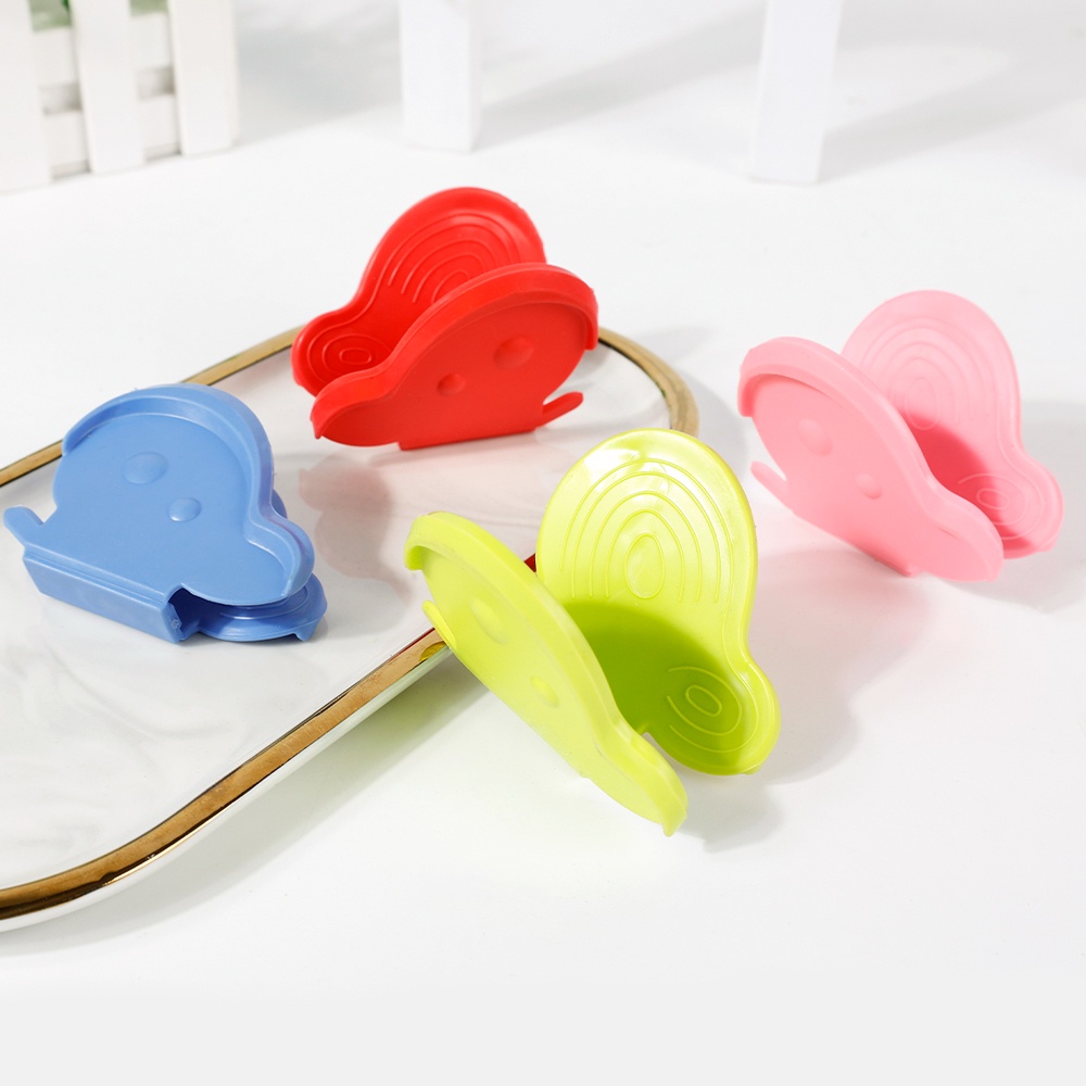 1 Kẹp gắp dĩa bằng silicon hình bướm chất lượng cao