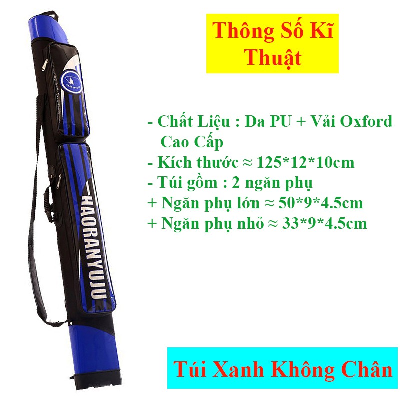 TÚI ĐỰNG CẦN CÂU 2 ngăn 1m25 dạng cứng chuyên bao đựng cần câu tay phụ kiện câu đài TDC-5