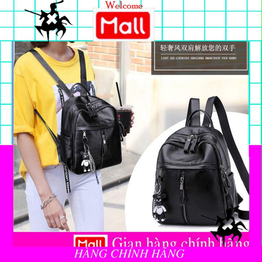 Balo nữ quảng châu thời trang phong cách hàn quốc da cực chất NEVA8010 Không Kèm Móc Khóa