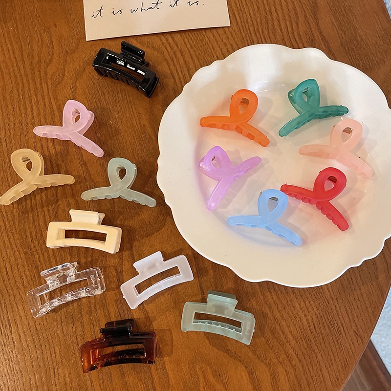 【kifli】Kẹp Tóc Nhựa Mini Thời Trang Hàn Quốc Cho Nữ