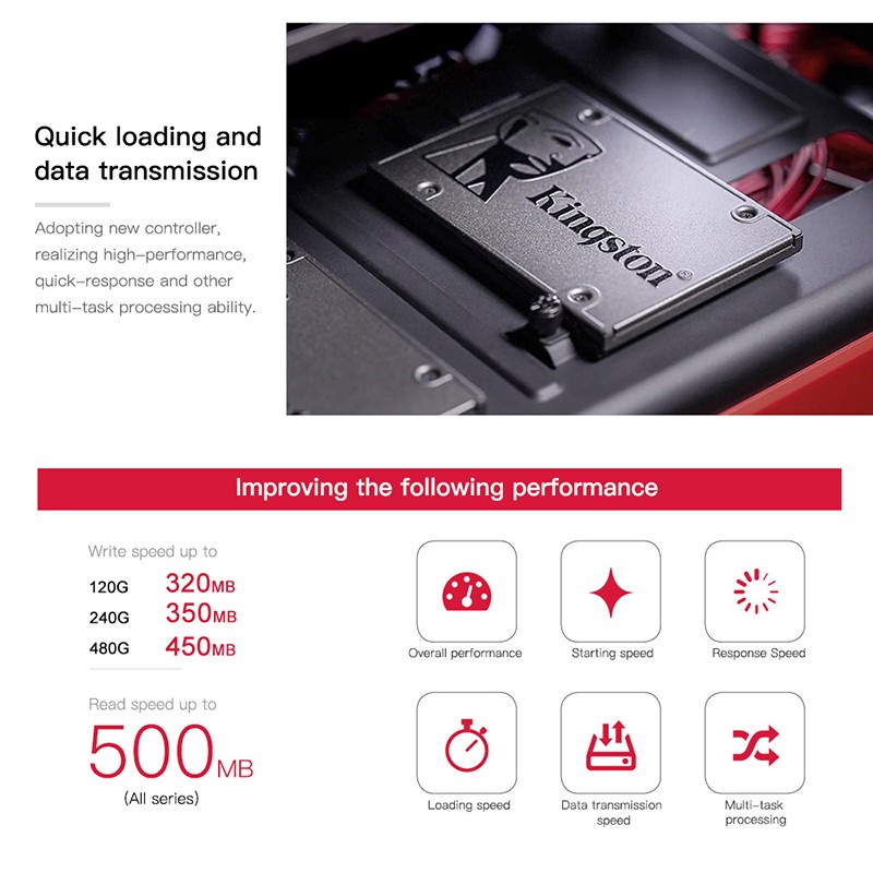 Thẻ Nhớ Kingston A400 SSD 960GB 480GB 240GB Sata 3 Cho Máy Tính