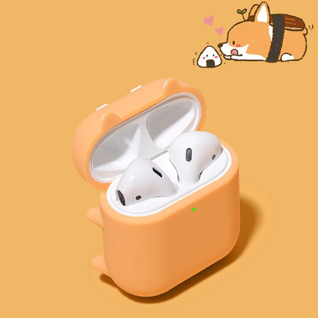 Airpods Case ⚡Freeship ⚡ CUTE CORGI Case Tai Nghe Không Dây Airpods 1/ 2/ i12/ Pro- Tuấn Phụ Kiện