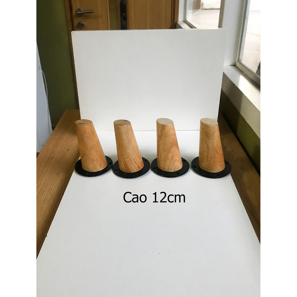COMBO 4/5/6 chân gỗ 12cm thẳng/xéo (ĐÃ SƠN PU HOÀN THIỆN) - PHÍ SHIP RẺ