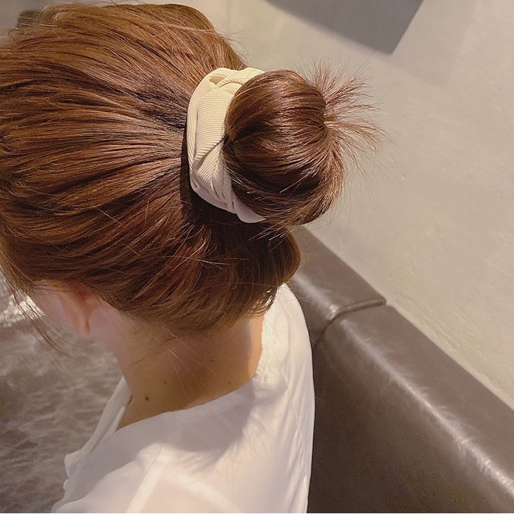 Dây cột tóc ngọt ngào hình tròn kiểu Pháp màu Hàn Quốc