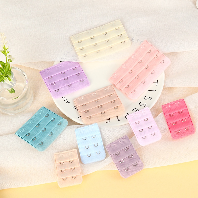 Khóa Nối Dài Dây Áo Ngực 2/3/4 Móc 3 Hàng Nhiều Màu Sắc