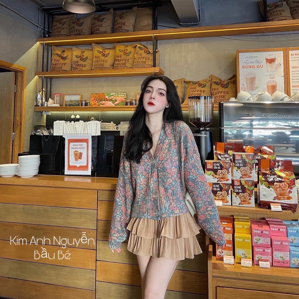 Chân Váy Tầng Xếp Ly Xòe Dáng Ngắn 2 Tầng Lưng Cạp Cao Kèm video sp + Ảnh