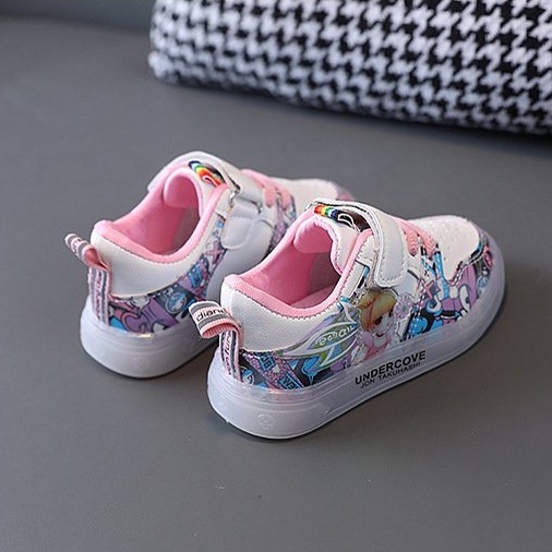 Giày thể thao cho bé có đèn led hàng Quảng Châu full box bé gái LED881